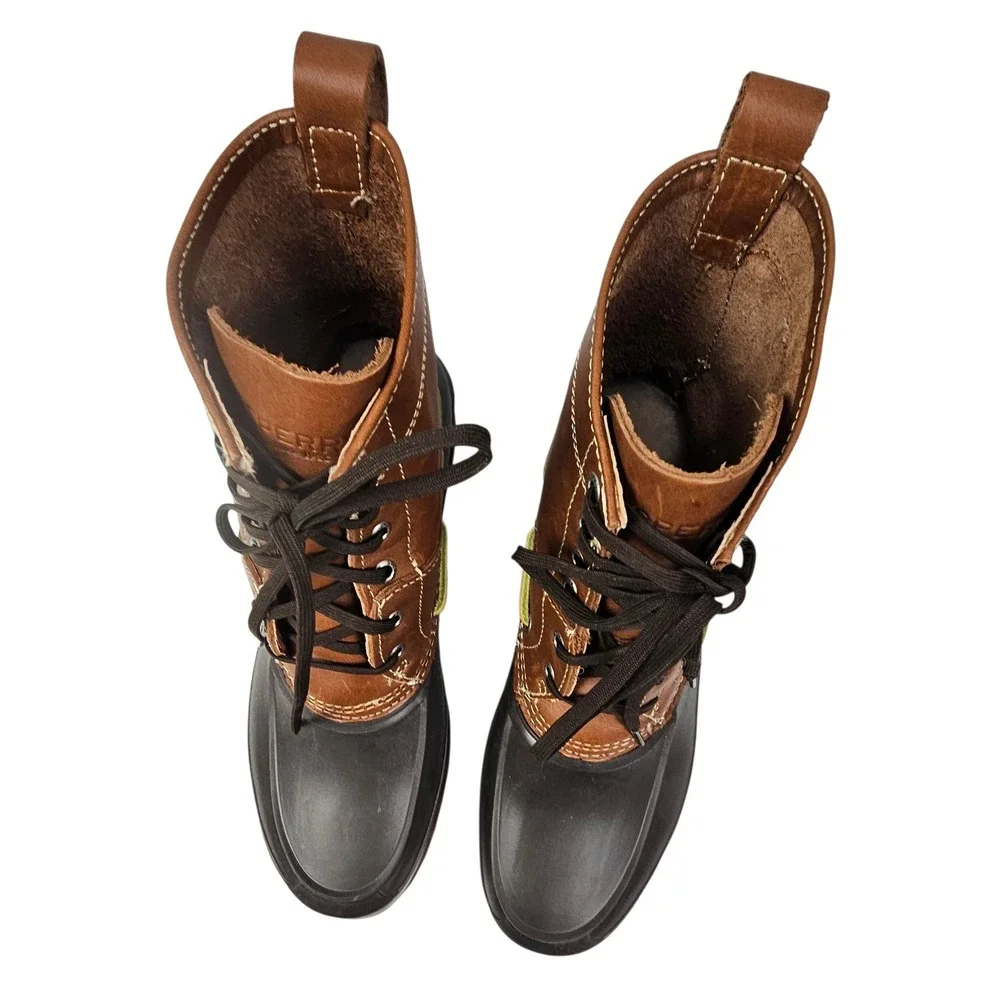 Sperry Top-Sider Mens Avenue Duck Boots Brown Black Waterproof STS13457 Size 11M